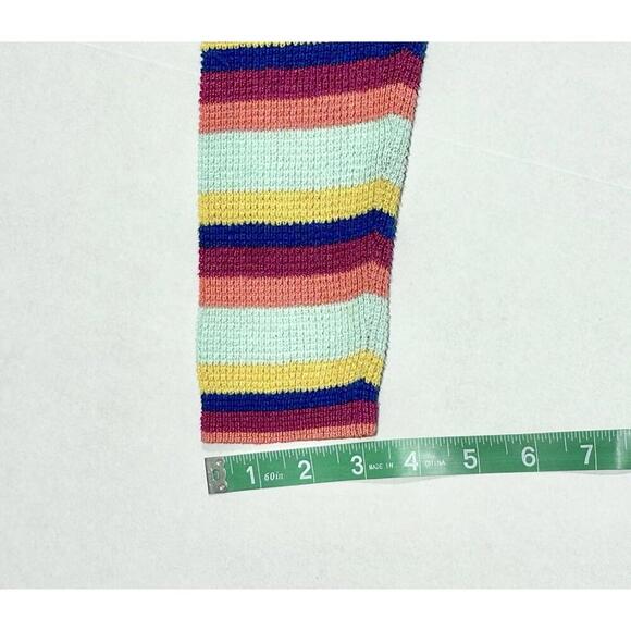 BP Womens Pullover Sweater Multicolor Stripe Long Sleeve Lightweight Medium - Picture 11 of 15